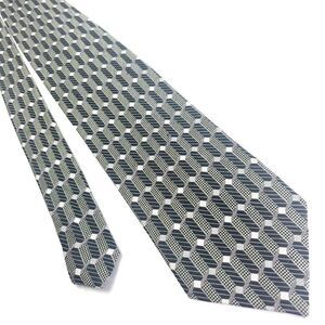 Roberto‎ Villini Gray Silk Tie Woven Geometric Micro Check